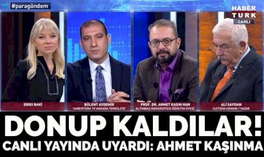 Habertürk canlı yayınında donup kaldıkları o an: Ahmet kaşınma!
