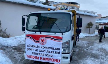 Güvenlik Korucuları Şehit ve Gazi Aileleri Federasyonundan Elazığ'a yardım