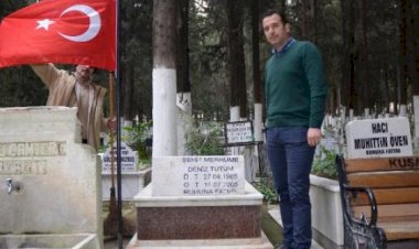 Şehit mezarını rahat bırakmadılar!