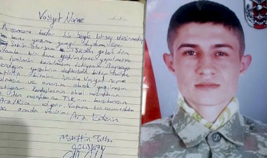 Burdurlu Şehidin  El  Yazısı ile Vasiyeti