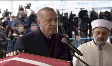 Recep Tayyip Erdoğan şehit cenazesine katıldı