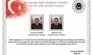 MSB: İdlib'de radikal grupların saldırısında 2 asker şehit oldu