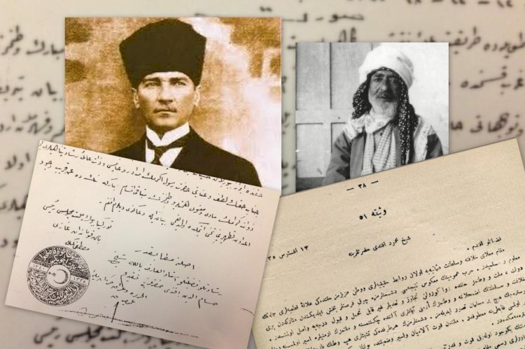 Atatürk'ün Tavîla’li Ünlü Kürt Nakşibendî-Hâlidî Şeyhi Şeyh Ali Hüsâmeddîn'e gönderdiği mektup
