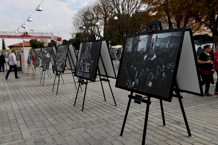 İmamoğlu  izdihamdan sergiyi gezemedi