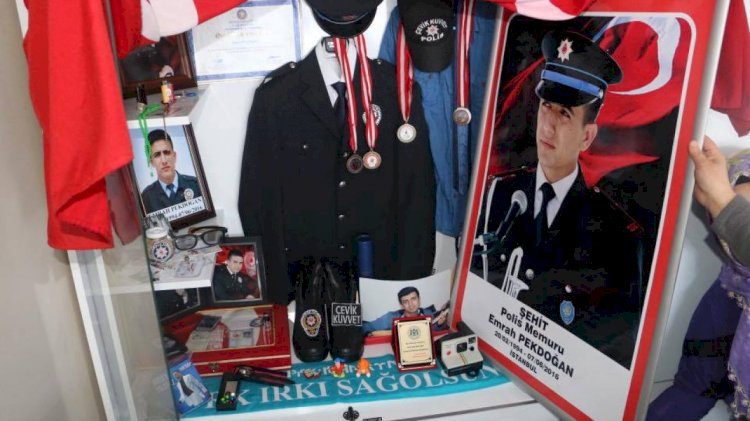 Şehit polisten geriye bu görüntüler kaldı