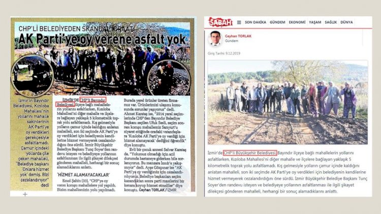 Sabah gazetesi AKP'li belediyeyi CHP'li sanıp eleştirdi