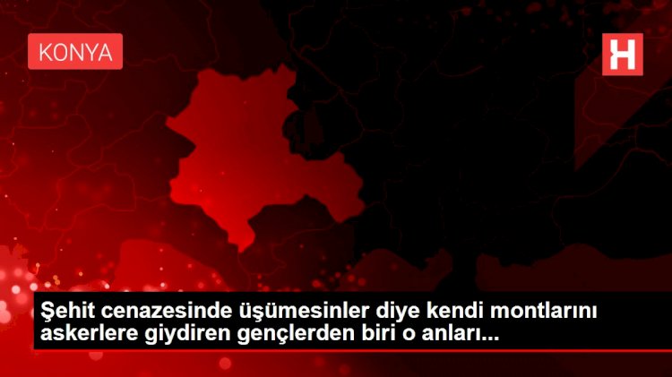 Şehit cenazesinde üşümesinler diye kendi montlarını askerlere giydiren gençlerden biri o anları...
