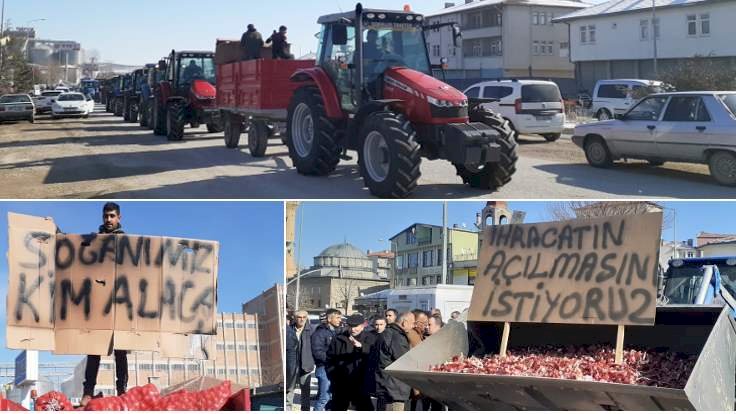 Soğan üreticilerinden ihracat protestosu