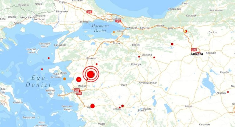 Manisa Akhisar’da 4.8 büyüklüğünde deprem