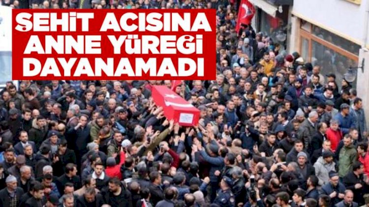 Şehit acısına anne yüreği dayanamadı