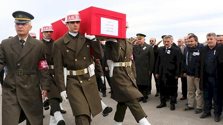 İdlib kentinde şehit düşen 2 askerimize son görev!