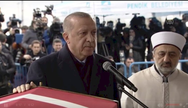 Recep Tayyip Erdoğan şehit cenazesine katıldı