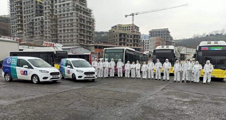 İstanbul'da belediye otobüslerine  dezenfektasyon uygulanacak