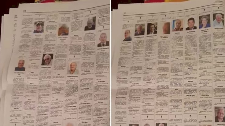 İtalya'da sayfa sayfa ölüm ilanı viral oldu: Basit bir grip, teşekkürler