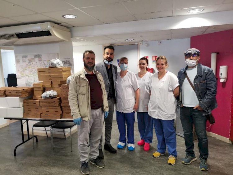 Türk fırınından koronavirüsle savaşan Fransız sağlık çalışanlarına 'ücretsiz Türk pidesi' desteği